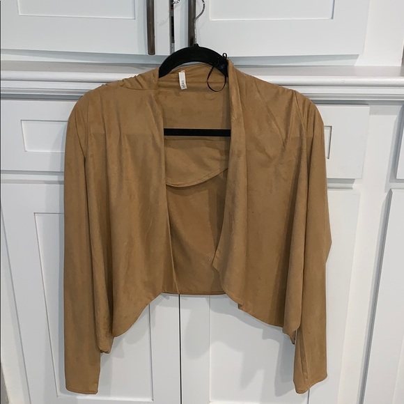 tan suede light jacket - Picture 1 of 4